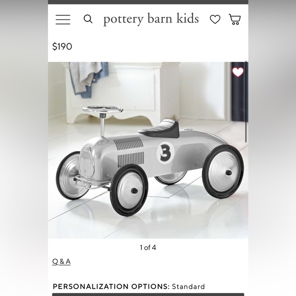 Pottery Barn Ride On Car - Picture 3 of 5